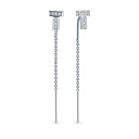 Серьги из белого золота с бриллиантами