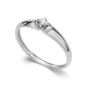 Кольцо из белого золота