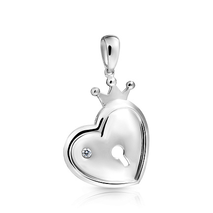 Подвеска из серебра с фианитом