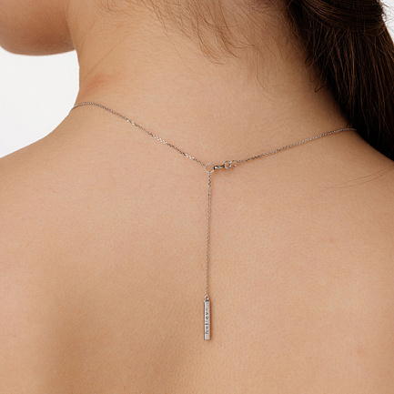 Колье из серебра с фианитами