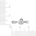 Кольцо помолвочное из белого золота с бриллиантом