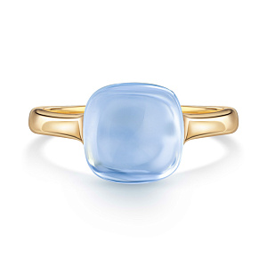 Кольцо из желтого золота с топазом