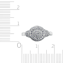 Кольцо из серебра с фианитом