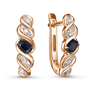 Серьги с английским замком из красного золота