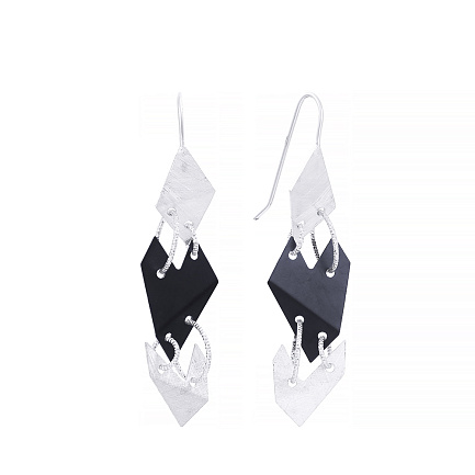 Серьги из серебра с эмалью