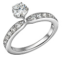 Кольцо из белого золота с бриллиантами