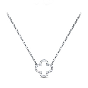 Колье из серебра с фианитами