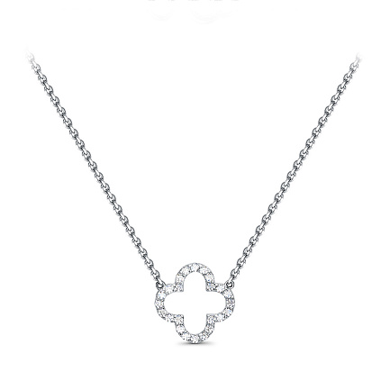 Колье из серебра с фианитами