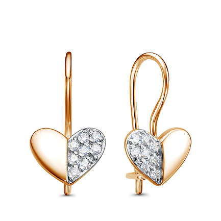 Серьги детские с французским замком