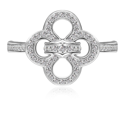 Кольцо из белого золота с бриллиантами