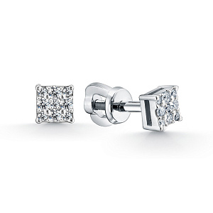 Серьги из белого золота с бриллиантами