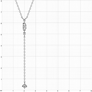 Колье из белого золота с фианитом