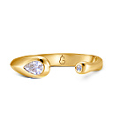 Кольцо из желтого золота с бриллиантами