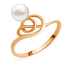 Кольцо из красного золота с жемчугом