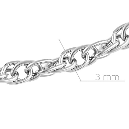 Браслет автомат из серебра, плетение кордовое