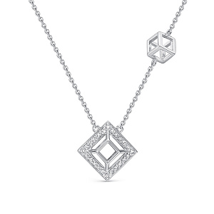 Колье из белого золота с бриллиантами