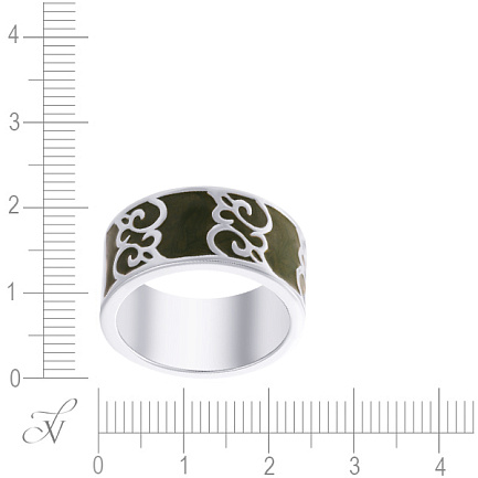 Кольцо из серебра с эмалью