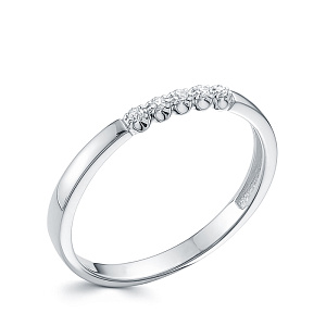 Кольцо из белого золота с бриллиантами