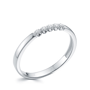 Кольцо из белого золота с бриллиантом