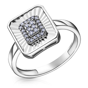 Кольцо из белого золота с бриллиантом