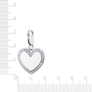 Подвеска из серебра с фианитом