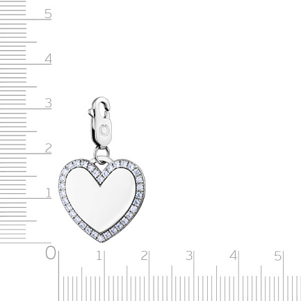 Подвеска из серебра с фианитом