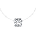 Колье из белого золота с бриллиантом