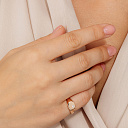 Кольцо из красного золота с бриллиантом