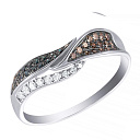 Кольцо из белого золота с бриллиантами