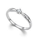 Кольцо из белого золота с бриллиантом