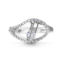 Кольцо из белого золота с бриллиантами