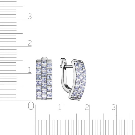 Серьги с английским замком из серебра