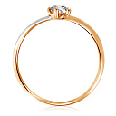 Кольцо из красного золота с фианитом