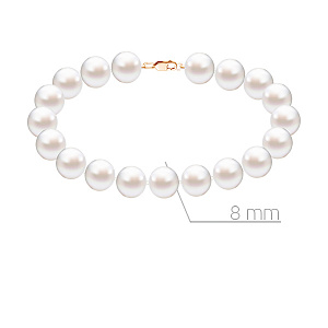 Браслет из красного золота с жемчугом