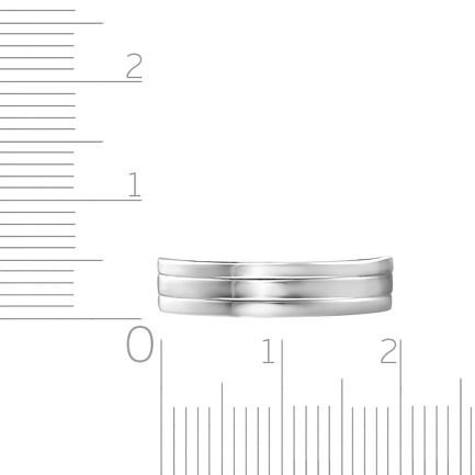 Кольцо обручальное из белого золота