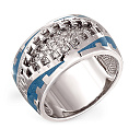 Кольцо из серебра с фианитами