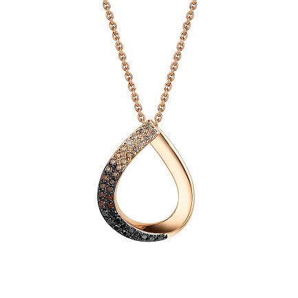 Колье из красного золота с бриллиантами