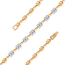 Браслет декоративный из красного золота с бриллиантами