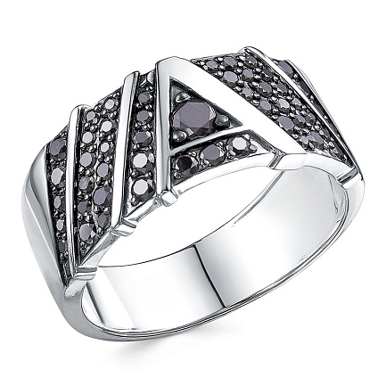 Кольцо из белого золота с бриллиантами