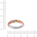 Кольцо из серебра с фианитом, эмалью