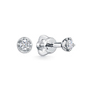 Серьги из белого золота с бриллиантами