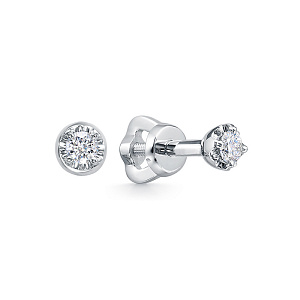 Серьги из белого золота с бриллиантами