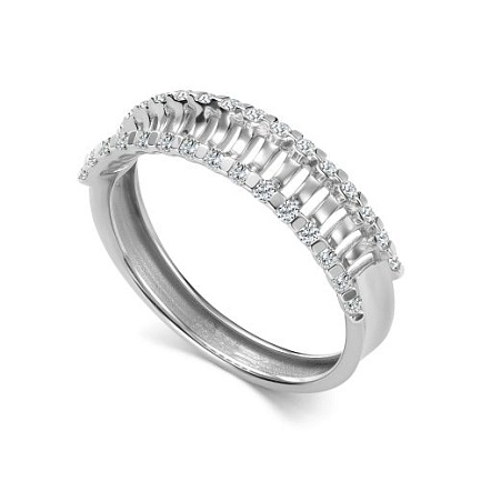 Кольцо из белого золота с бриллиантами