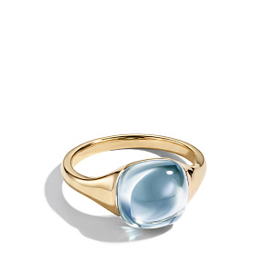 Кольцо из желтого золота с топазом