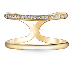 Кольцо из желтого золота с бриллиантами