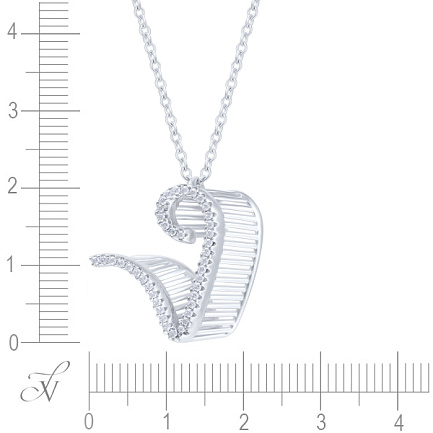 Колье из серебра с фианитом