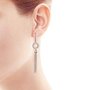 Серьги из серебра с фианитом