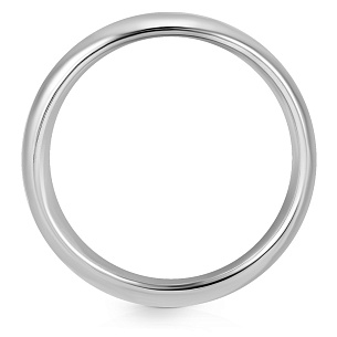 Гладкое обручальное кольцо из белого золота