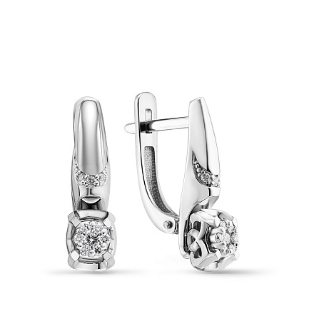 Серьги из белого золота