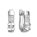 Серьги из белого золота с бриллиантами